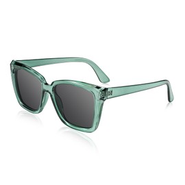 WEMOOTANTS Oversized Trendy Reading Sunglasses For Women 2.0+ Square UV Protection Sun Readers 1.0 1.25 1.5 1.75 2.0 2.25 2.5 2.75 3.0 3.5 (Green,200)