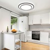 Wheatronic 2 Pack Black LED Flush Mount Ceiling Light Fixture