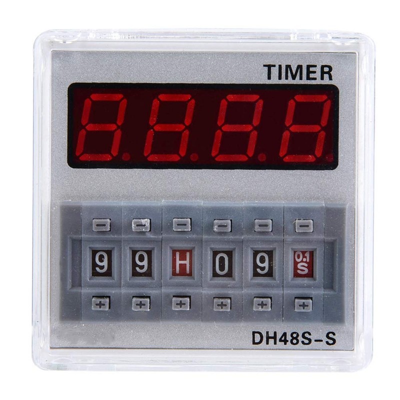 DH48S-S Programmable Delay Time Relay, 8-Pin, Digital LCD Display, 0.1S-99H