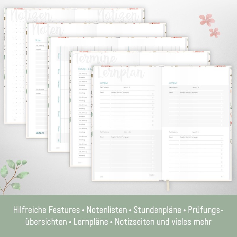 Häfft - Timer A6 Slim 2025/2026 "Wild Blossoms" Student Calendar