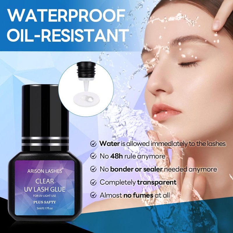 Eyelash Extension UV Eyelash Glue 1 Sec Dry Waterproof until
