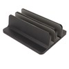 Vertical Laptop Stand Aluminum Alloy Double Dock Black Multifunctional Cooling