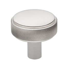 GlideRite 1.5 Inch Solid Round Knurled Cabinet Knob, Satin Nickel, 5825