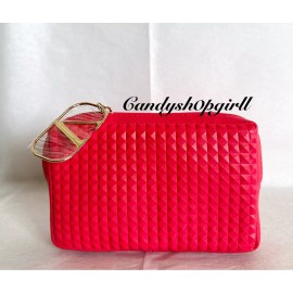 Valentino Beauty NEW VALENTINO Beauty Red Studded Makeup Pouch Cosmetic Pouch
