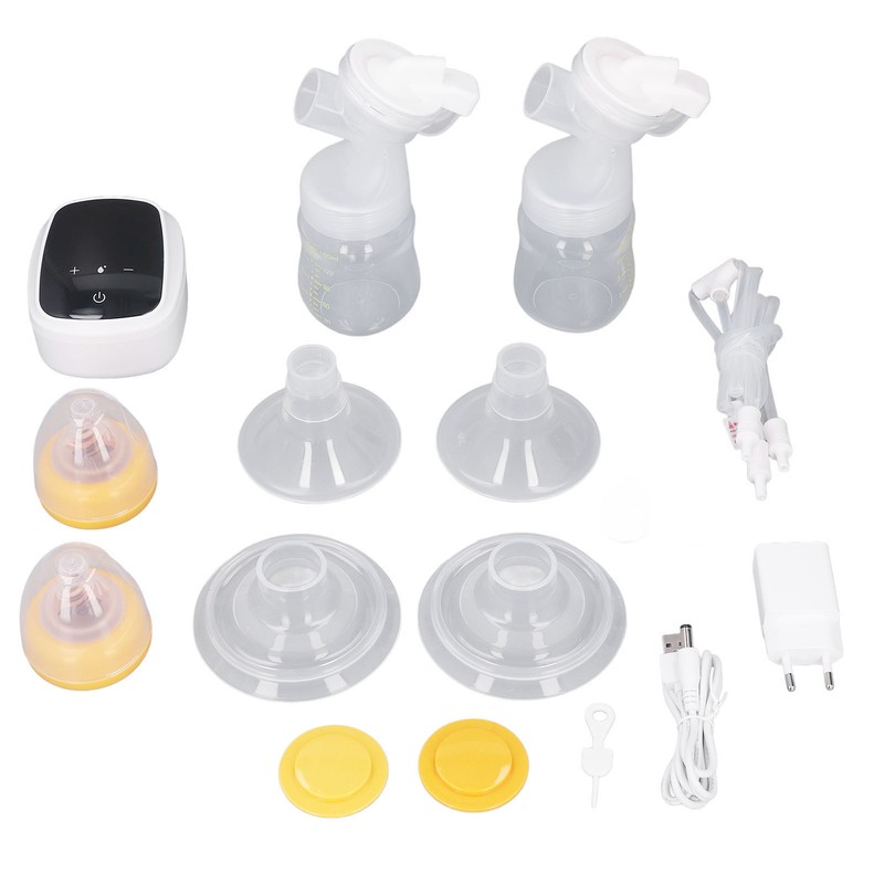 Electric Double Breastfeeding Pump 5 Levels Suction Less Noise Rechargeable