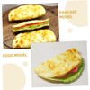 Kisangel 3pcs Artificial Pancake Model Handmade Realistic Fake Food Pancake
