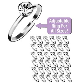 Bridal Shower Games - Put a Ring on It Bridal Shower Game with Fake Rings, Bridal Shower Decor, Bridal Shower Decorations, Bridal Shower Games for Guests (36 Count Rings SILVER - RINGS ONLY)