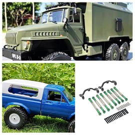 tieedhfu Aluminum Alloy Metal Steering Link Rod Pull Rod Base Mount for WPL 1/16C14 B1 B14 RC Car Metal Upgrade Modification, red