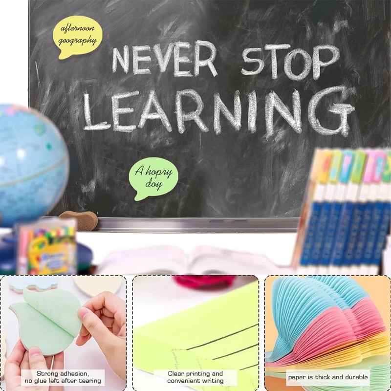 32 Pads/Pack Bubble Shape Sticky Notes with 8 Color Self-Stick