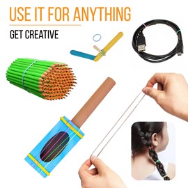 TYGA Store Pack of 1000 Mini Rubber Bands Soft Elastic Bands for Kids Hair, Braids Ponytail Hair, Pet Hairband Wedding Hairstyle and More (Black (Extra Thick))