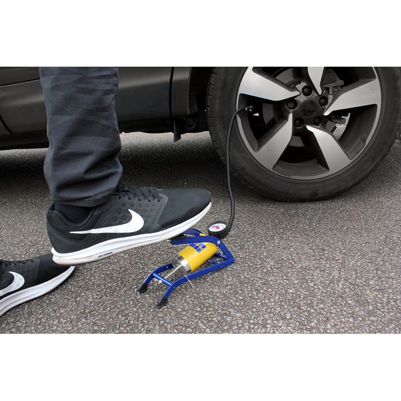 Goodyear Heavy Duty Single Barrel Foot Pump for Camping| Suitable