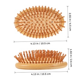 SAFIGLE Bamboo Scalp Massage Comb for Hair Care Portable Detangle Brush for All Hair Types Lightweight and Safe for Men and Women for Travel and Daily Use