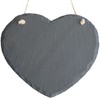 Slate Heart for Hanging Large Approx. 20 cm Door Sign