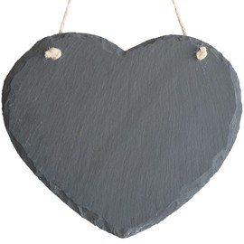 Slate Heart for Hanging Large Approx. 20 cm Door Sign Plaque Decoration (1)