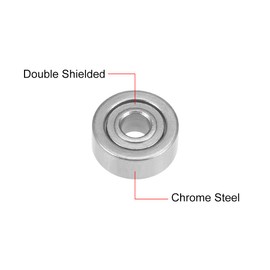 sourcing map MR62ZZ Deep Groove Ball Bearing 2 x 6 x 2.5 mm Double Seal Chrome Bearing Pack of 5