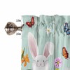 Zadaling Easter Spring Valance Curtain Rod Pocket for Kitchen, Easter