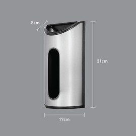 EKO Bin Liner Holder - Storage Solution for Spare Bags and Bin Liners (H 31cm x W 17cm x D 8cm)