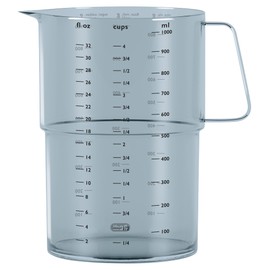 Rosti Mensura Measuring Jug 1 L, Kitchen Measuring Cup 1000 ml Made of SAN Plastic, with Handle and Spout, Tolerates Boiling Water, Dusty Blue