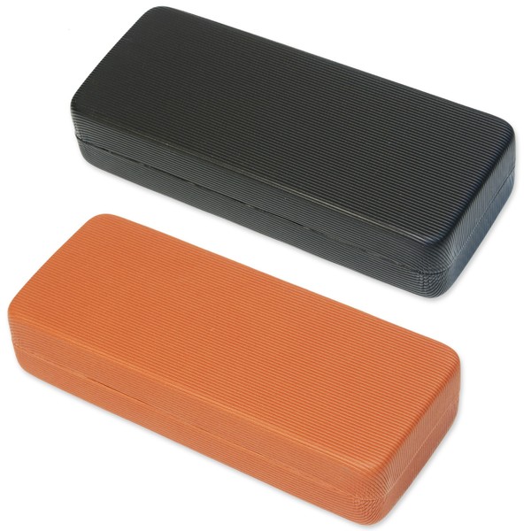 Glasses Case Hard Case 2 Pieces Glasses Case Portable PU