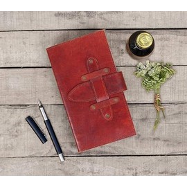 STORE INDYA Handmade Leather Journal Dairy Personal Journal Notebook with Secure Strap 180 Pages