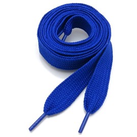 Thick Flat 3/4" Wide Shoelaces Solid Color Strings for All Shoe Types - Sneaker Shoe Laces, Royal Blue, One Size