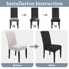 Modern White Black Chair Covers for Dining Chairs Set of