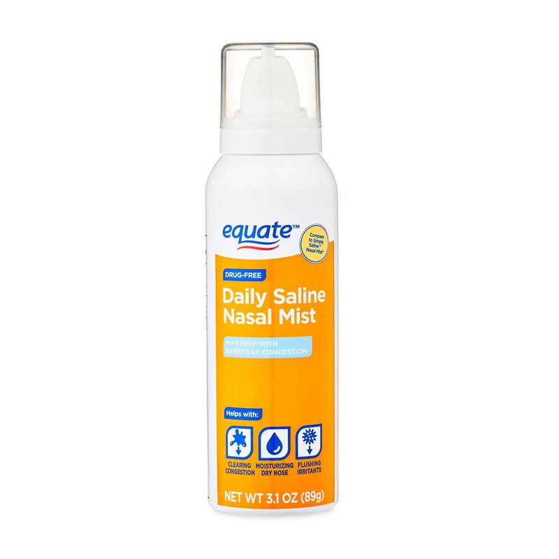 Equate Drug-Free Daily Saline Nasal Mist Spray for Sinus Relief,