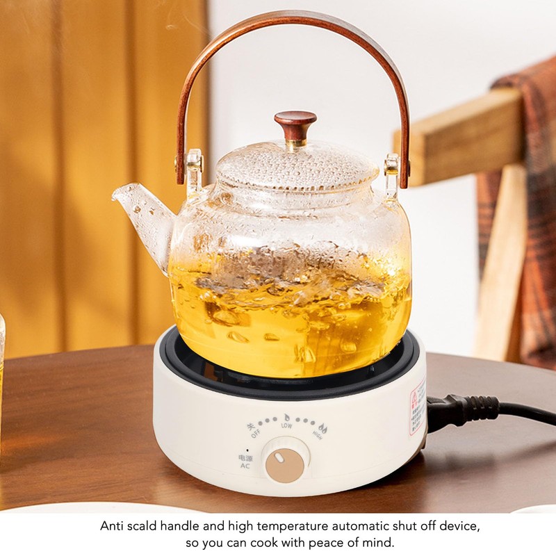 Electric Hot Plate, 360 Deg Heating Countertop Single Portable Electric