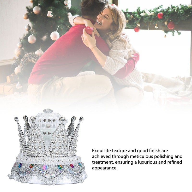 Crown Ring Box Luxurious Romantic Engagement Ring Box Portable Compact