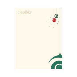 easykart labels Christmas Stationery Paper Letterhead Sheets 60 Pack Holiday Xmas Theme Design for Writing Letters Computer Office Notes & Printing Supplies Size 8.5" X 11"