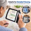 4X LED Handheld Magnifier for Reading – Rectangular Full-Page Magnifying