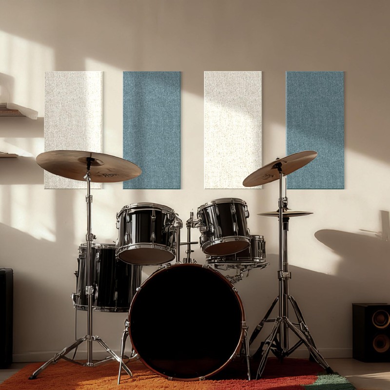 Reverbeon 4PCS Acoustic Panels, 24"x12" Fabric Acoustic Panels for Walls,