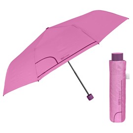 PERLETTI Umbrella Compact Handbag for Women - Pocket Umbrella Manual for Women Girls - Women's Umbrella Rain Umbrella Storm Resistant Lightweight Mini - Diameter 97 cm, lightpink
