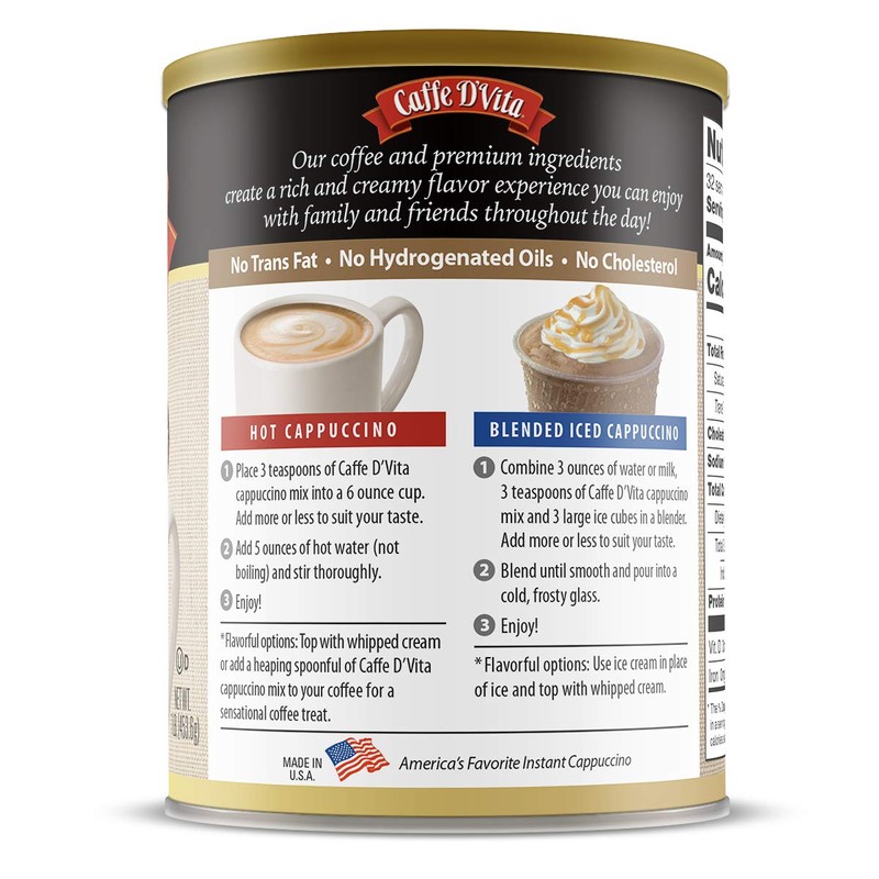Caffe D'Vita Amaretto Cappuccino Mix - Amaretto Cappuccino Instant Mix,
