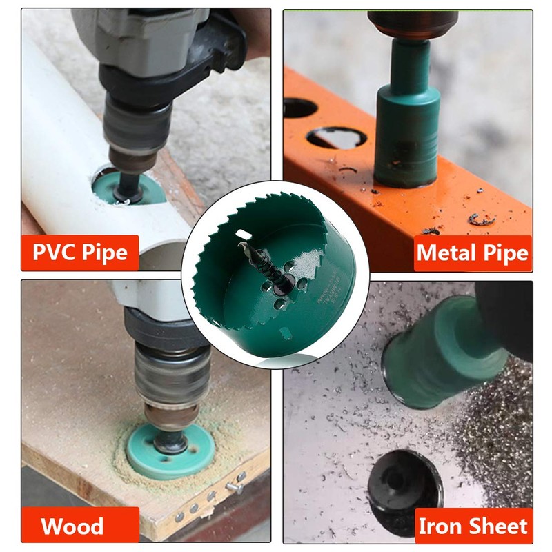 Qjaiune 90mm/3.5" Hole Saw BI-Metal Heavy Duty Hole Cutter for
