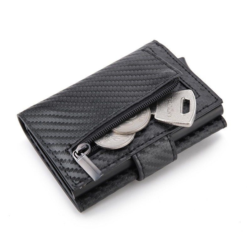 DIENQI Rfid Credit Card Holder Bifold Pop up Men Wallet