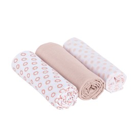 LÄSSIG Baby Swaddle Blanket Burp Blanket Muslin Cloth Soft Cuddly Cotton Pre-Washed Swaddle & Burp Blanket Little Chums