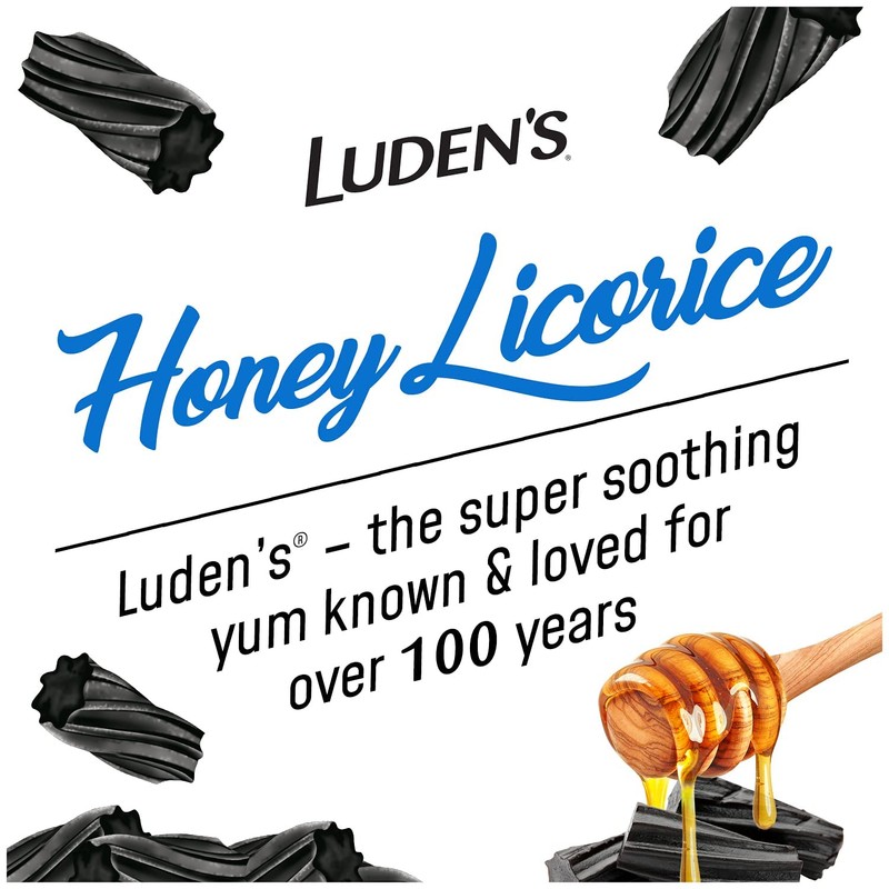 Luden's Throat Drops Honey Licorice - 30 ct, Pack of