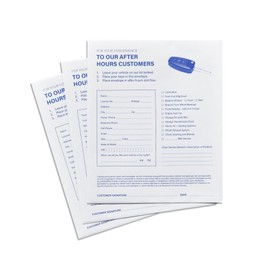 Key Drop Off Standard Envelopes for After Hours | Auto Shop Repair/Service Drop Box Overnight Envelopes | White (100)