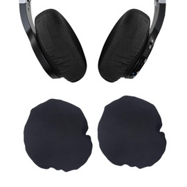 Flex Fabric Headphones Ear Covers,1 Pair Washable & Stretchable Earcup Protectors, Soft Stretchable for Gym, Training, Studying, Gaming, Fit 3.5" - 4.3" Ear Pads,Black
