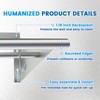 Treshin Stainless Steel Shelf with 4 Hooks 12 x 36