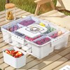 Bivpreom Snackle Box Container With Ice Pack，Chilled Serving Tray，Snackle Box