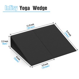Inlisy Foam Wedge Slant Board - 2 Pcs Calf Stretcher for Yoga, Squats and Physical Therapy