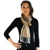 NELUHA Pashmina Scarf Brown Paisley Patterned for Men and Women