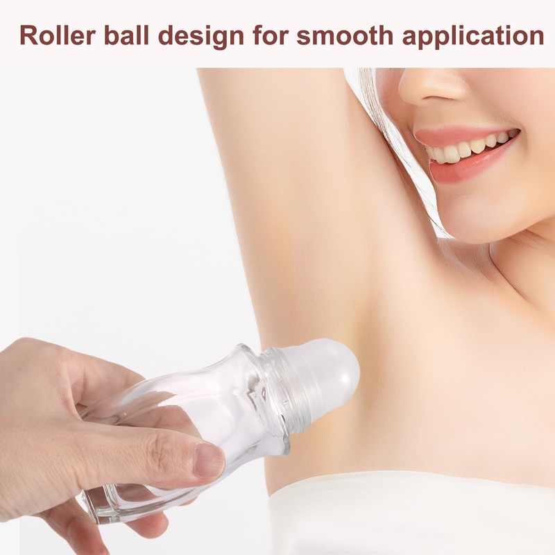 Kesell 2Pcs 50 ml Clear Roll On Bottles Roller Ball