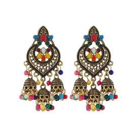 Jhumka Indian Earrings for Women Boho Earrings Indian Jhumka Ethnic Dangle Drop Earrings Jewelry Gifts for Women