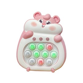 Cute groundhog Quick Push Console with Instant Sound Feedback Pop The Target Fast Push Game - Color: Pink