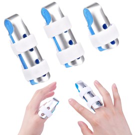 Aluminum Finger Splint, Finger Support Brace Joint Stabilizer for Thumb, Pinky, Middle, Ring Finger, Metal Straightener for Broken Fingers (3PCS)