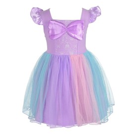 Lito Angels Princess Mermaid Costume Dress for Baby Girls, Purple Tulle Dress, Fancy Dress, Size 18-24 Months 92