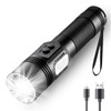 Decovolt Rechargeable LED Flashlight, 20000 Lumens, Waterproof, 3 Modes, Type-C